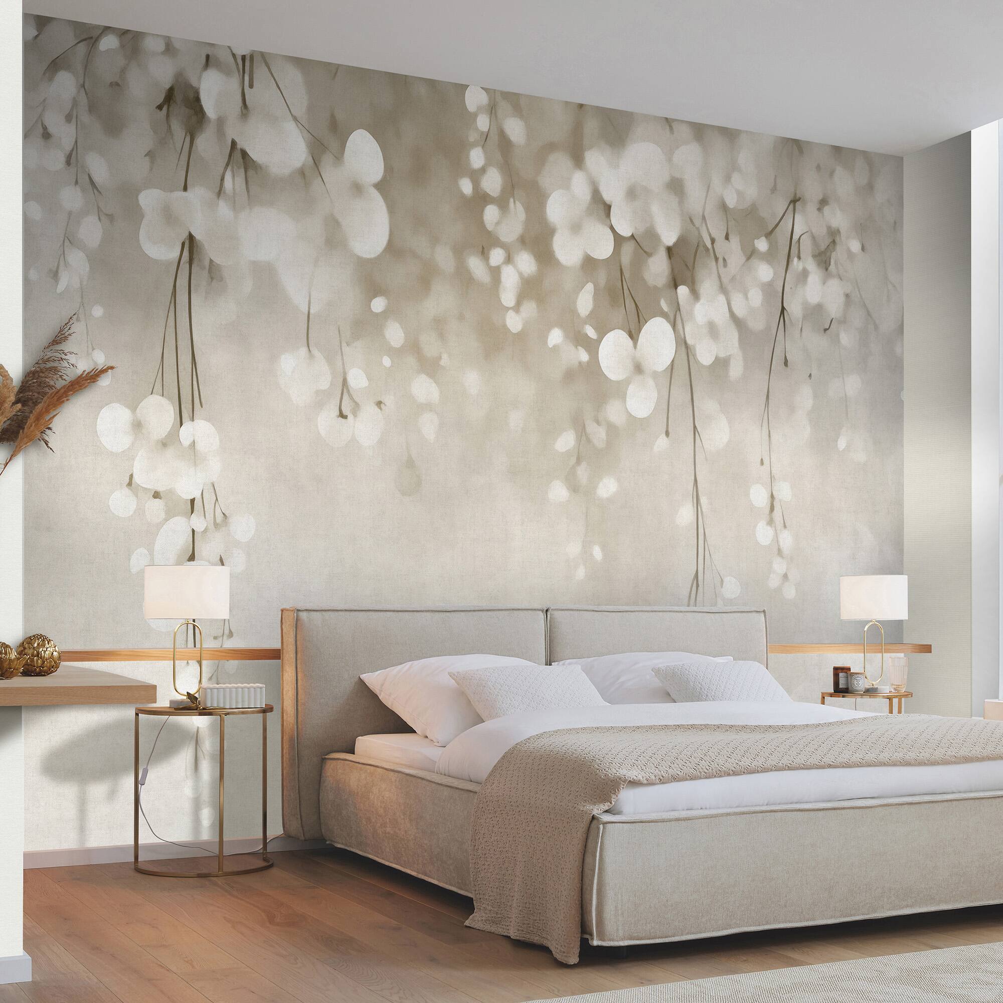 Designs Direct Ivory Rain Gray Wall Mural